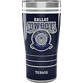 Tervis Traveler NFL Dallas Cowboys - Vintage Triple Insulated Tumbler Travel Cup Keeps Drinks Cold & Hot, 20oz, Stainless Steel