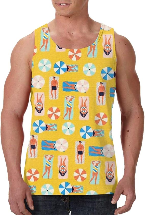 Amazon Co Jp 夏の海岸 タンクトップ ノースリーブ スポーツ フィットネス 筋トレ トレーニング メンズ 服 ファッション小物