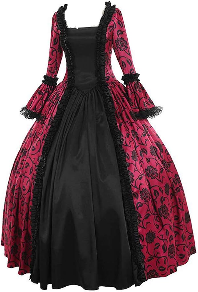 Centory Medieval Costume Women Chemise Lace Marie Antoinette Masked Ball Victorian Costume Dress