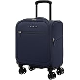 Verage Under Seat Luggage with Wheels, Softside Small Suitcase Spinner Carry On Luggage Bags for Airlines Airplanes Short Trip Men Women (Navy, 14-Inch Underseat)