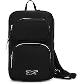 Reebok Unisex Crossbody Sling Bags – Compact Convertible Strap Cross Body Bag Travel Sling Bag - Gym & Travel Essential, Size One Size, Mikayla Black