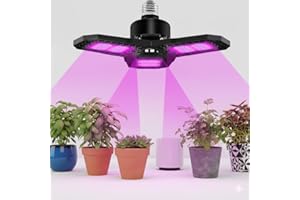 E26/E27 Deformable Full Spectrum LED Plant Grow Light 3 Foldable Panels Indoor Fill Lamp UV/IR Red Blue Greenhouse Tent Plant