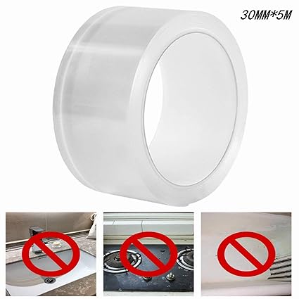 Bathtub Caulk Strip Sealing Tape Transparent Acrylic Waterproof Self Adhesive Decorative Trim Floor Corner Roll Kitchen Toilet Bathroom Caulking