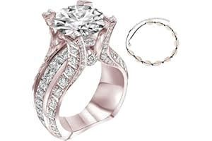 chenJBO Bagues de mariage pour femme - Bague de fiançailles pour femme - Cadeau pour la Saint-Valentin - Bague en oxyde de zi