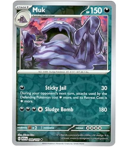 Amazon.com: Pokemon - Grimer 088/165 - Pokemon 151 - Reverse Foil