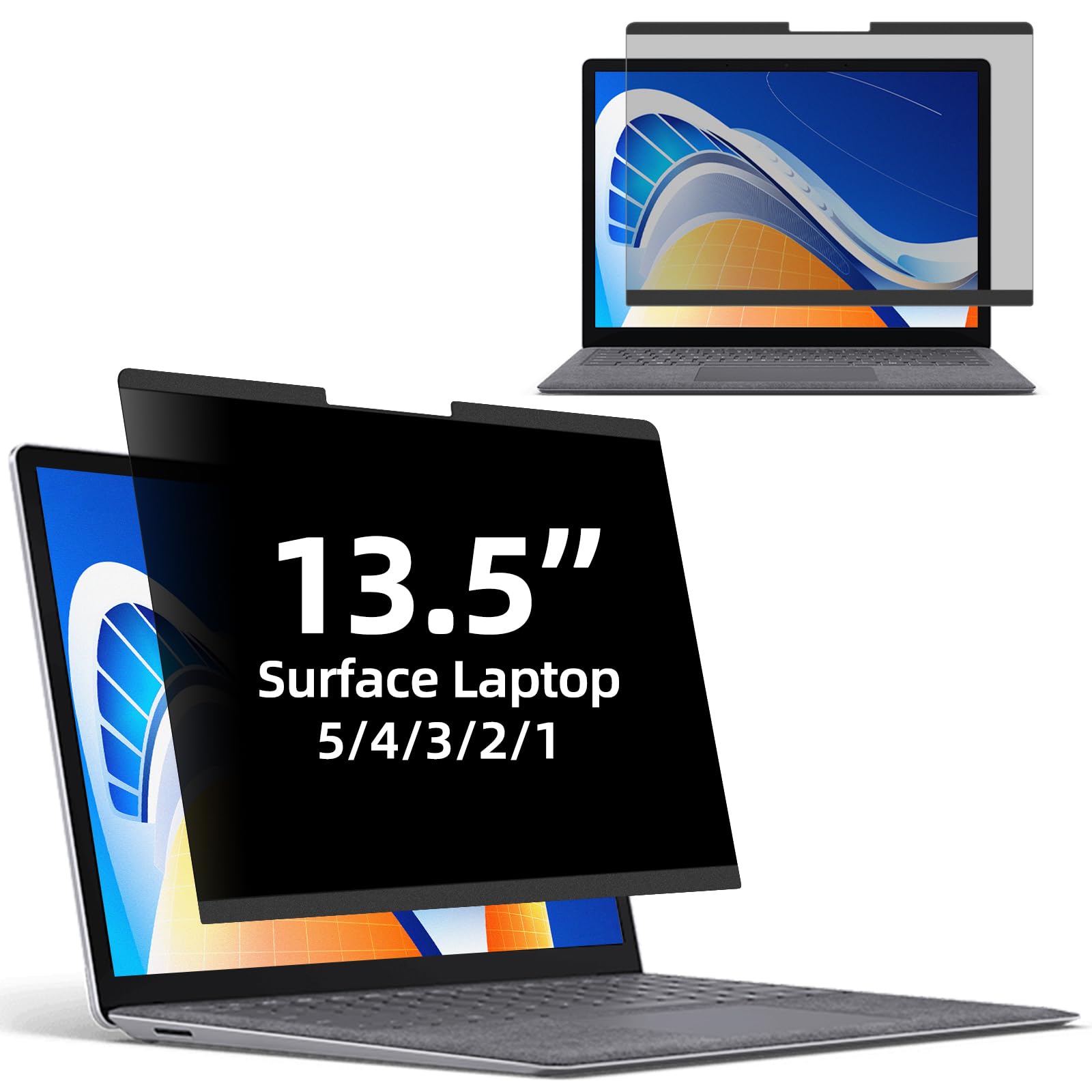 PYS 13.5 inch Surface Privacy Screen Protector Magnetic Removable Privacy Filter for Surface Laptop 3/4 /5/6