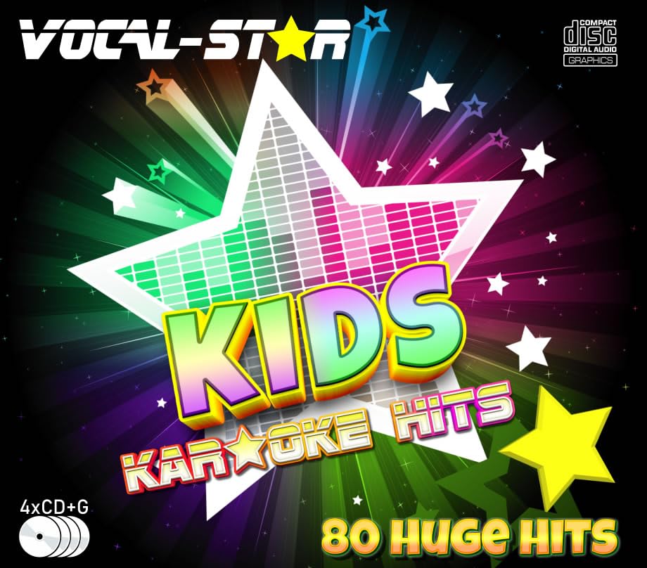 Karaoke CD Disc Set With Words - Kids Children`s Disney Pop 80 Songs - 4 CDG Discs By Vocal-Star