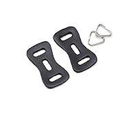 HITHUT Camera Strap Stainless Steel Triangle Split Ring Hook with Leather Protector Cover Pad Set for DSLR RF Mirrorless Camera