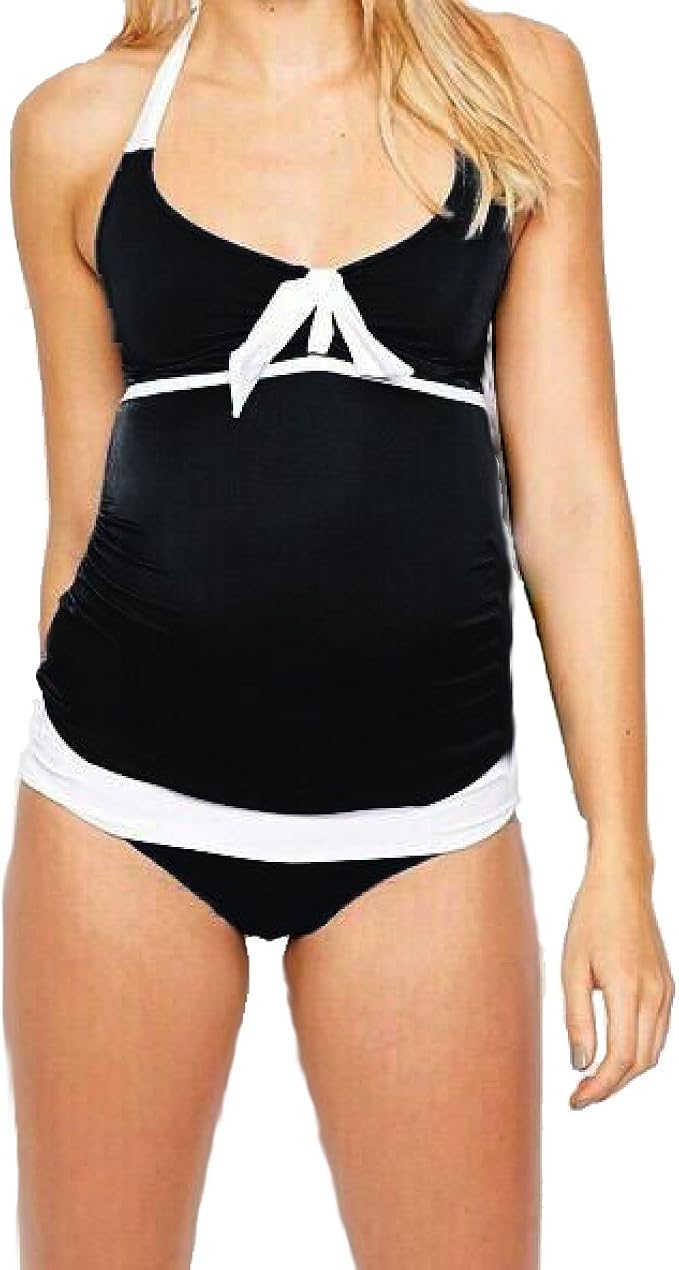 black maternity swimming costume