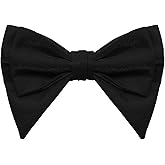 Gsyziux Oversized Bow Ties for Men, Satin Mens Bowties Adjustable Pre-tied Bowtie for Wedding Party Concert Date