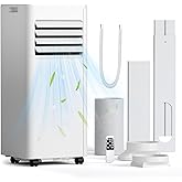 10,000 BTU Portable Air Conditioner, Cools Up to 450 Sq. Ft. | 5-in-1 Quiet Portable AC Units with Remote Control, LED Display, 24H Timer, Sleep Mode for Bedroom, Office, Apartment