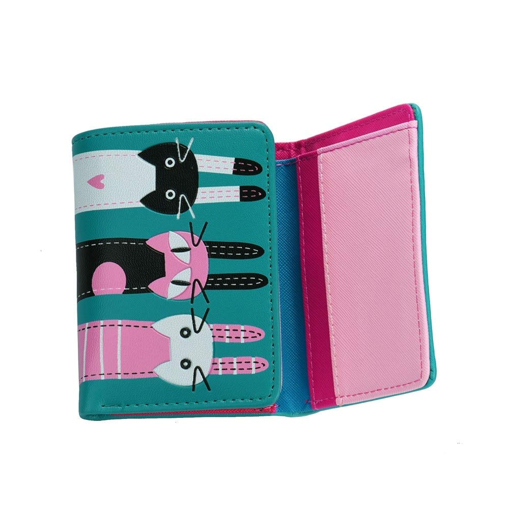 Multi Color One Size Women Cat Pattern Coin Purse Short Wallet Card Holder Handbags La Femme Chat Configuration Monnaie A Court De Portefeuille De Detenteur De Carte Multi Color One Size Women Cat Pattern Coin Purse Short Wallet Card Holder Handbags La Femme Chat Configuration Monnaie A Court De Portefeuille De Detenteur De Carte