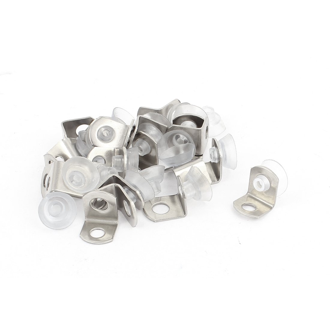 Sourcingmap Suction Cup Plate Glass Shelf Clip Clamp Support Holder Brackets 20pcs