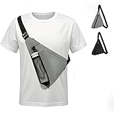 RFID Sling Bag for Men, Minimalist Triangular Chest Bag, Waterproof Anti-Theft Crossbody Pack with Bottle Holder (10" & 12")