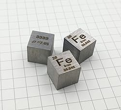 Iron Cube - 10mm Pure Metal Element Cubes - Laser