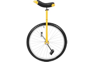 YHISUAILO Outdoor Wheel Unicycle, 16Inch/24Inch One Wheel Bike Adjustable Seat Exercise Bicycle for 7-60 Years Old, Outdoor Sports Fitness Exercise Unicycle