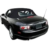 Compatible Mazda Miata Convertible Top 2006-2015 &amp; Heated Glass Window Black Cabrio