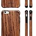 iPhone 6 /6s Case, NeWisdom Unique Shock Proof Hybrid Rubberized [Wood Over Rubber] Soft Real Wood Case for Apple iPhone6 – Sandalwood