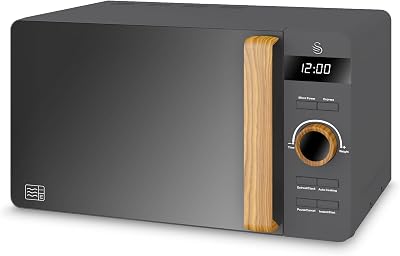 Swan 20L Nordic Digital LED Microwave 800W Slate Grey 6 Power Levels