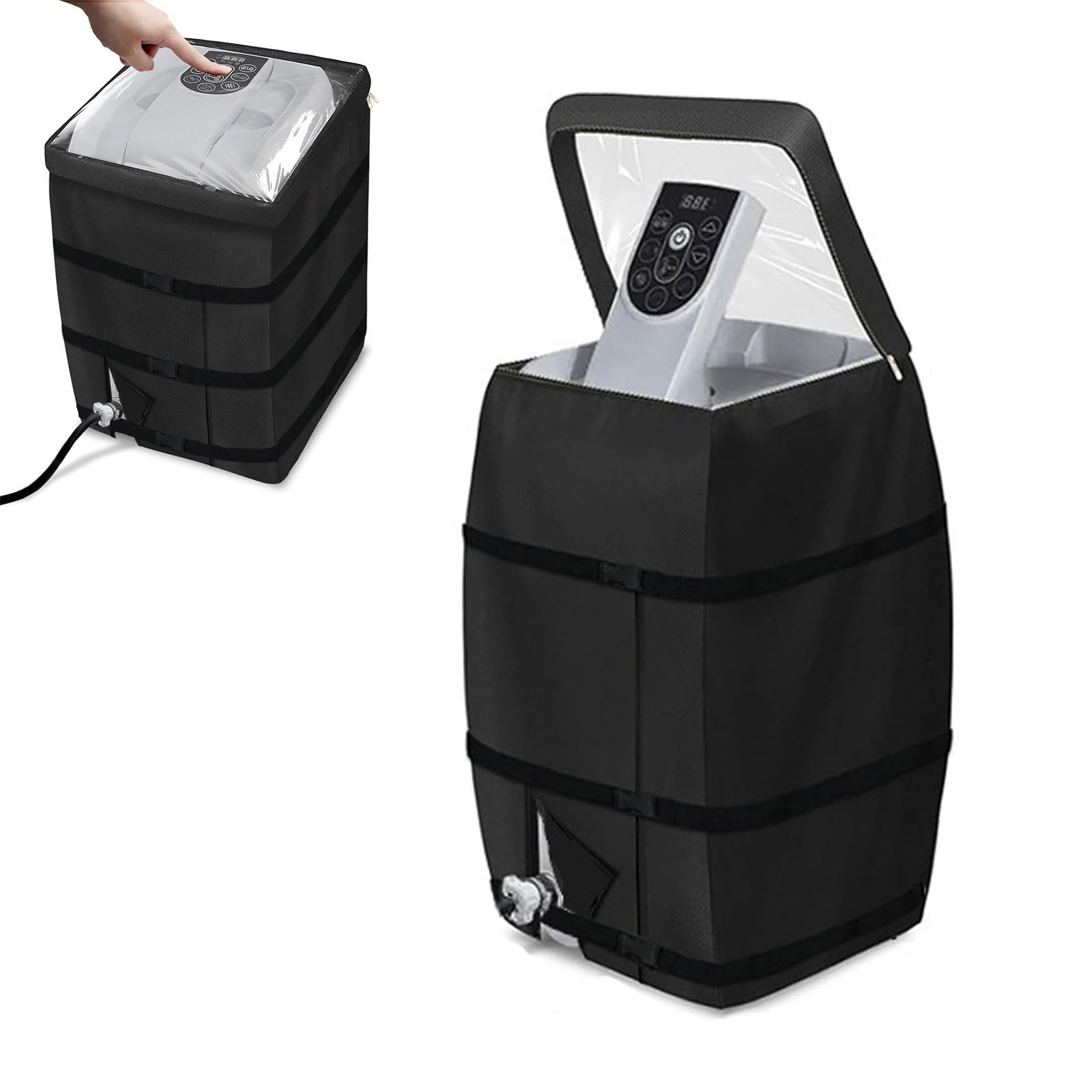 Hot Tub Pump Cover, Spa Heater Pump Cover Lazy Spa Cover,Waterproof Dustproof Spa Hot Tub Covers For Outdoor Bathtub Waterproof,16.9 * 15 * 21inch