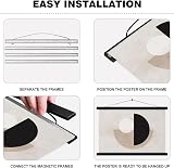Benjia 4 Pack A4 Poster Frame Frames Magnetic Light Wood Hanger Kit 21 cm view 4