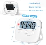 MECHEER Magnetic Timer for Kids Digital Countdown Clock 96 dB Loud Alarm view 2