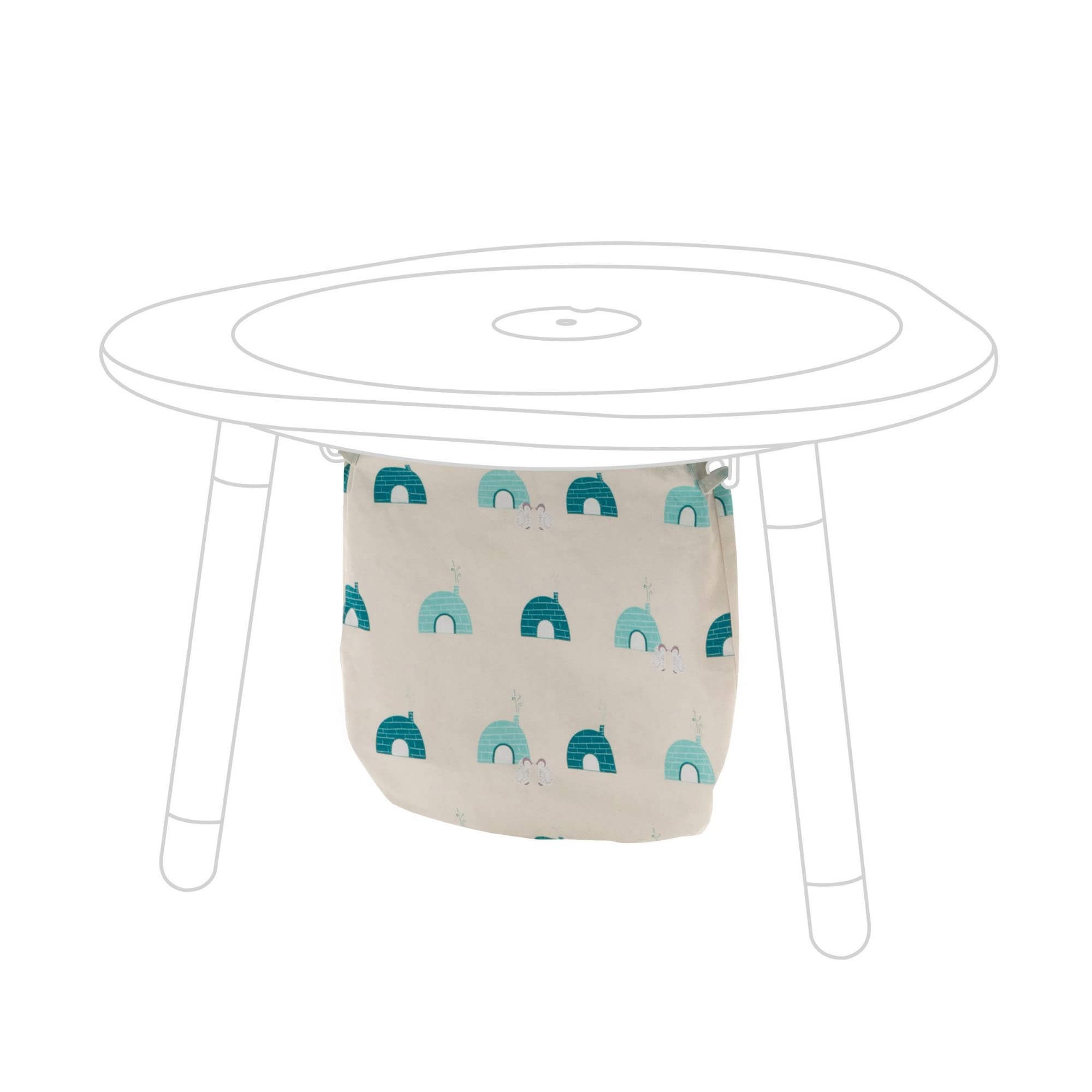 Stokke MuTable Cotton Bag, Igloos - Toy Storage Bag for Small to Medium-Sized Toys - Made of Soft Cotton - Lightweight, Easy to Carry