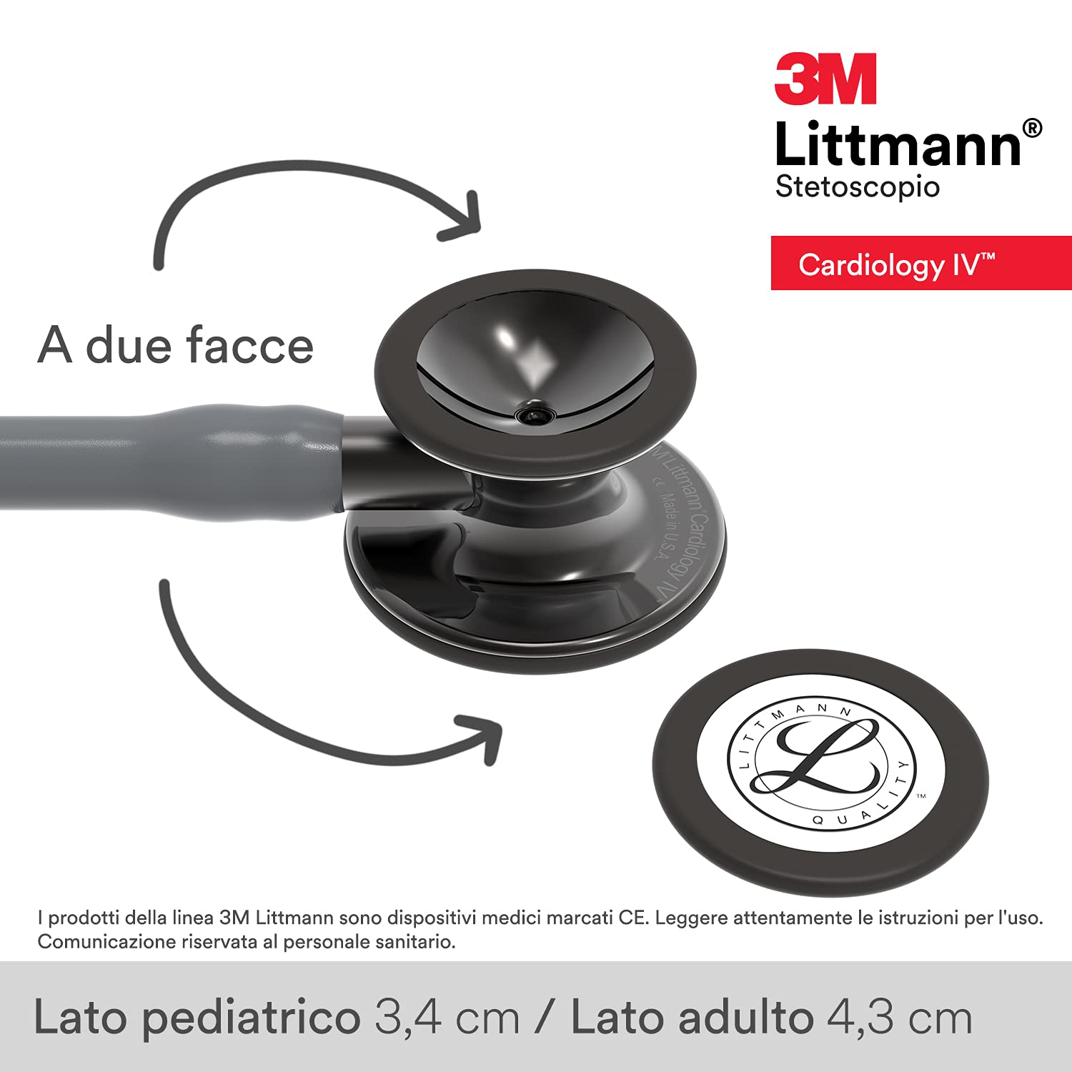 3M Littmann Cardiology IV Diagnostic Stethoscope, 6238, More Than 2X as Loud, Weighs Less, Stainless Steel High Polish Smoke-Finish Chestpiece, 27