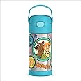 THERMOS FUNTAINER Water Bottle with Straw - 12 Ounce - Kids Stainless Steel Vacuum Insulated Water Bottle with Lid, Scooby-Doo