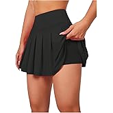WDIRARA Women's Pleated Tennis Skirts High Waisted Workout Athletic Golf Skorts