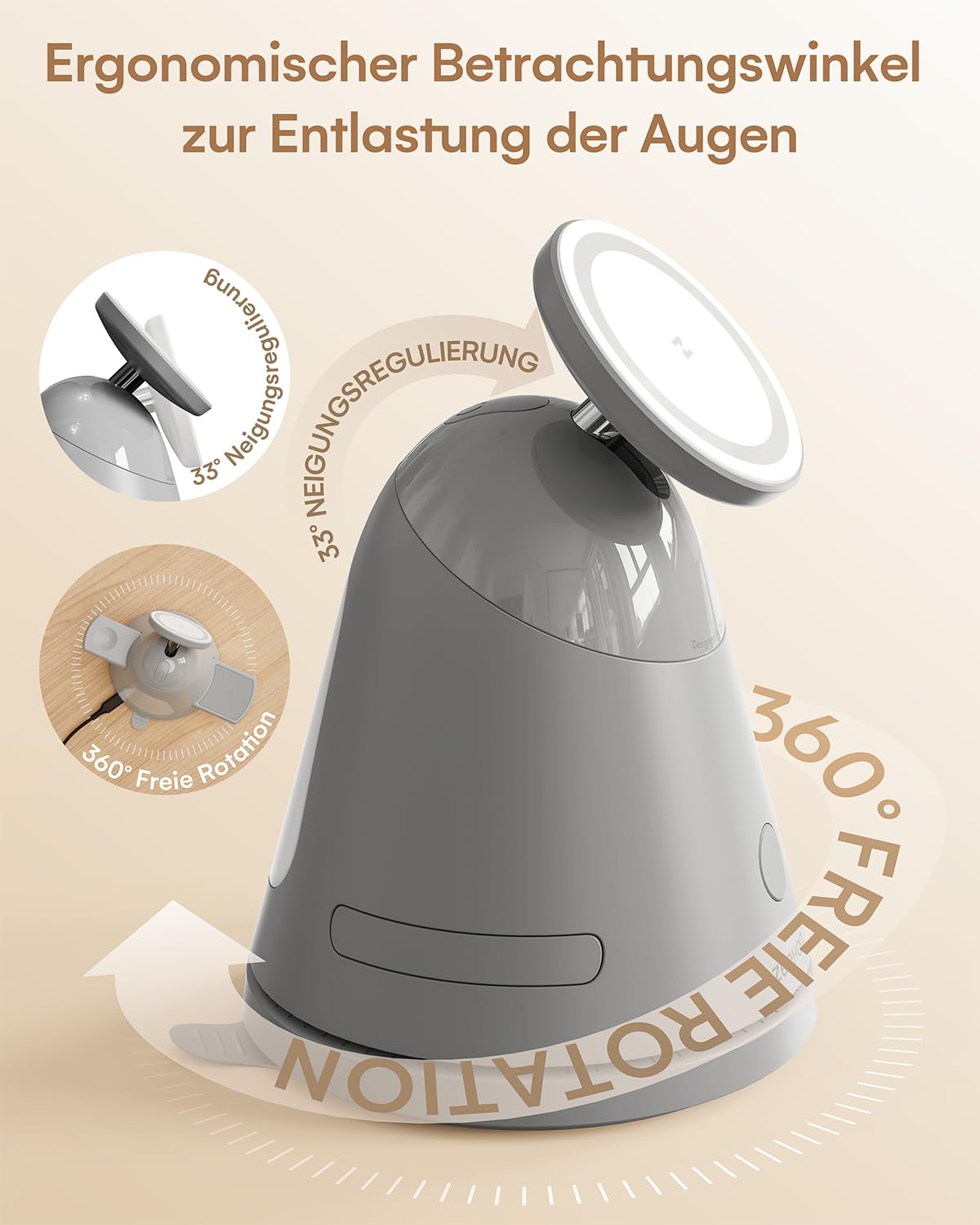3 in1 Ladestation für Apple-Geräte, Qi2 Mag-Safe Ladeständer mit Licht, schnelle drahtlose Ladestation für iPhone 17/16/15/14/13/12 & AirPods & iWatch & Pixel 10 & Samsung Galaxy Watch, 30W Adapter 3