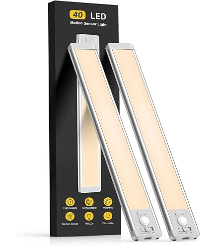 Lot de 3 lampes sous-meuble avec télécommande et capteur de mouvement, lampe de placard rechargeable à intensité variable de 30 cm, 3 couleurs | Leroy Merlin