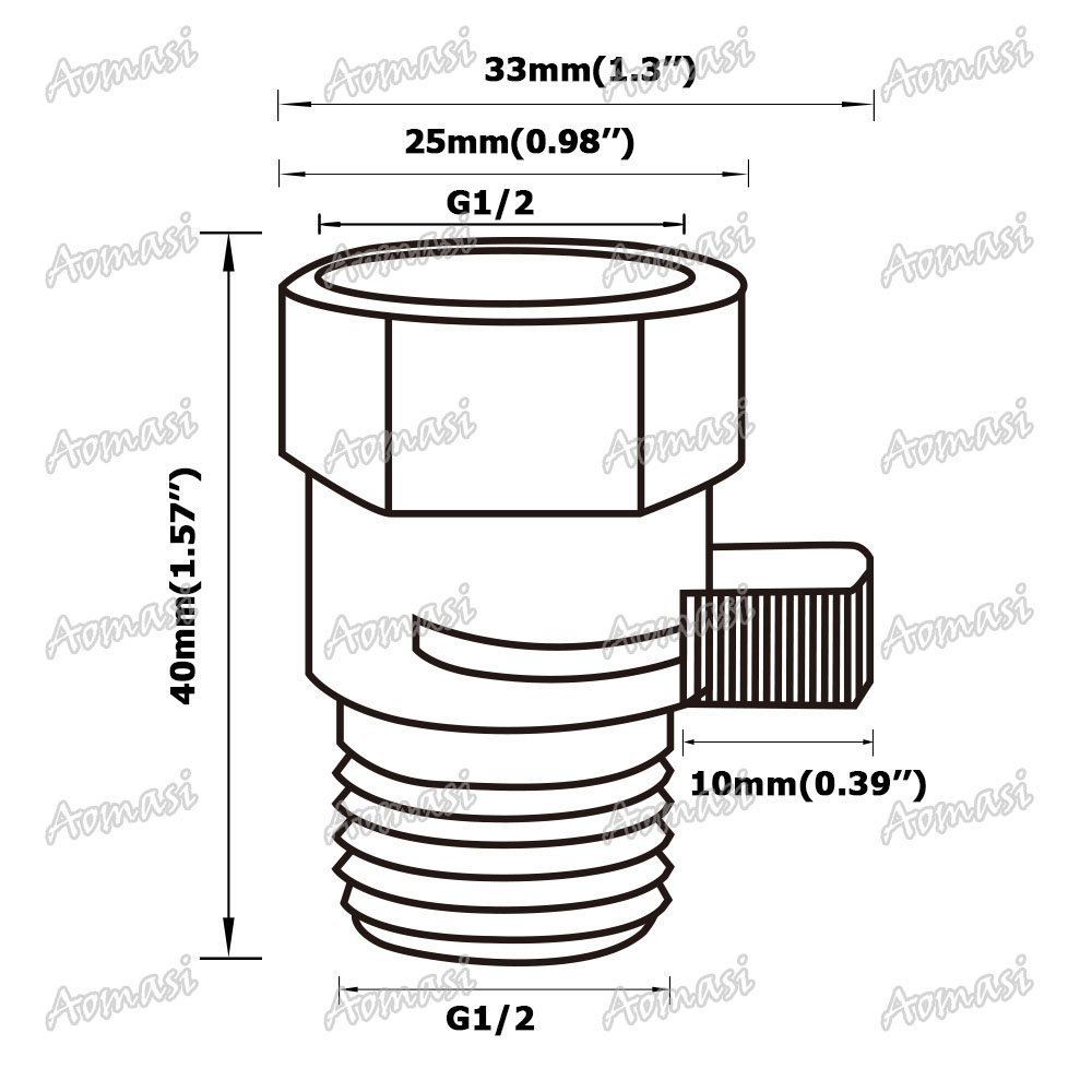 Shower Valve, Aomasi Brass Construction Water Flow Restrictor High