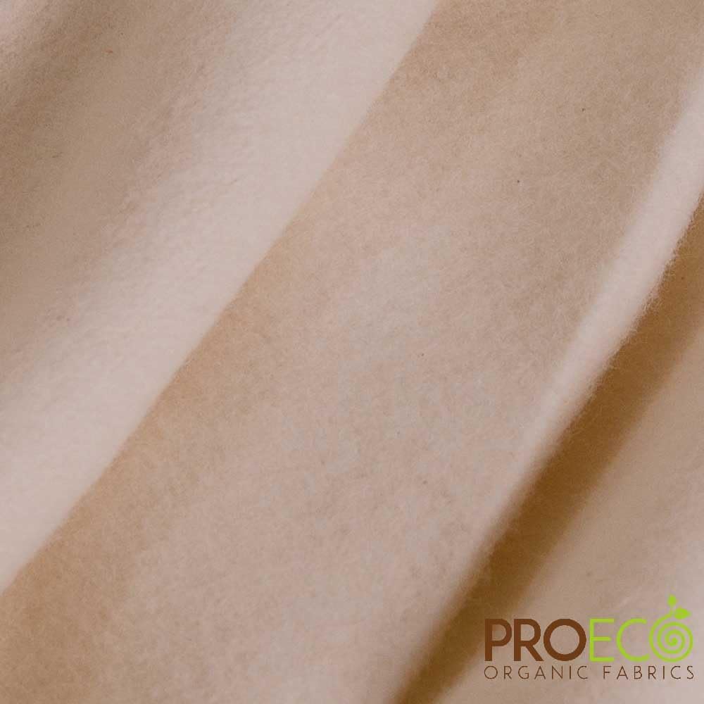 ProECO Super Heavy Bamboo Fleece Fabric (Made in USA, Natural, Sold by The Yard)