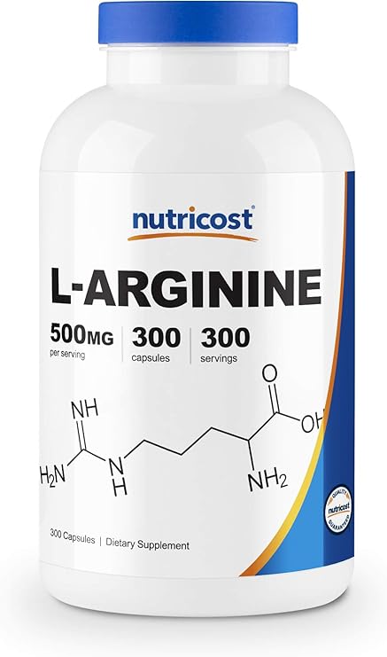 Amazon Com Nutricost L Arginine 500mg 300 Capsules Gluten Free
