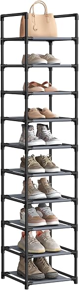 SONGMICS 10-Tier Shoe Rack 33 x 33 x 173 cm Grey LSR110G01 view 1