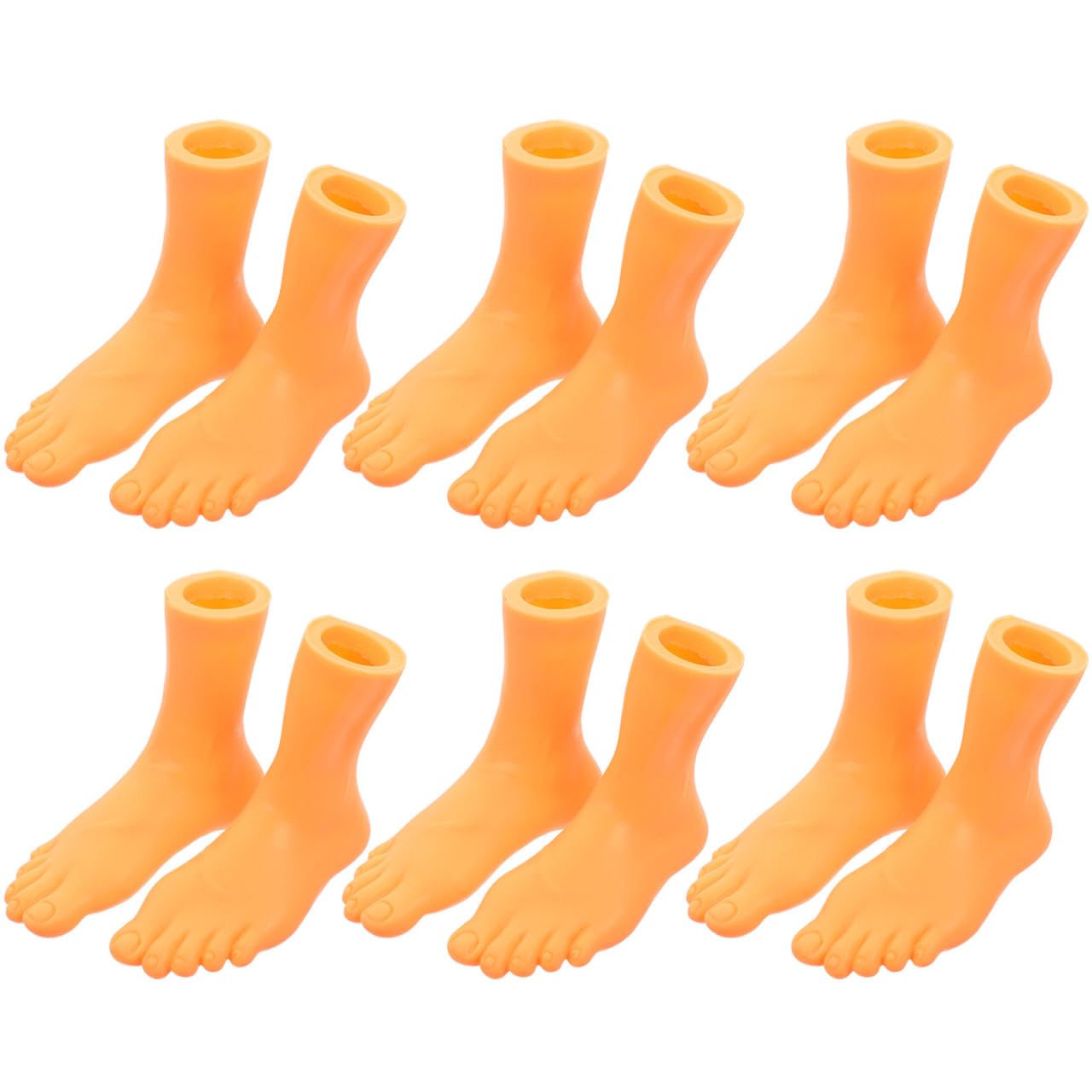 SAFIGLE 6 Pairs Mini Left Right Foot Puppet Toys：Mini Fake Feet for Storytelling, Party Props, Fun Puppet for Kids and Adults - Funny Joke Game Toy Ideal for Cats Halloween Tricks Pets Games Party