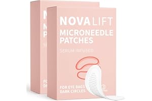 NOVALIFT Micro Eye Patches, Under Eye Patches, Smile Line Patches for Puffy Eyes and Dark Circles, Under Eye Masks for Skin Care (2 Packs)