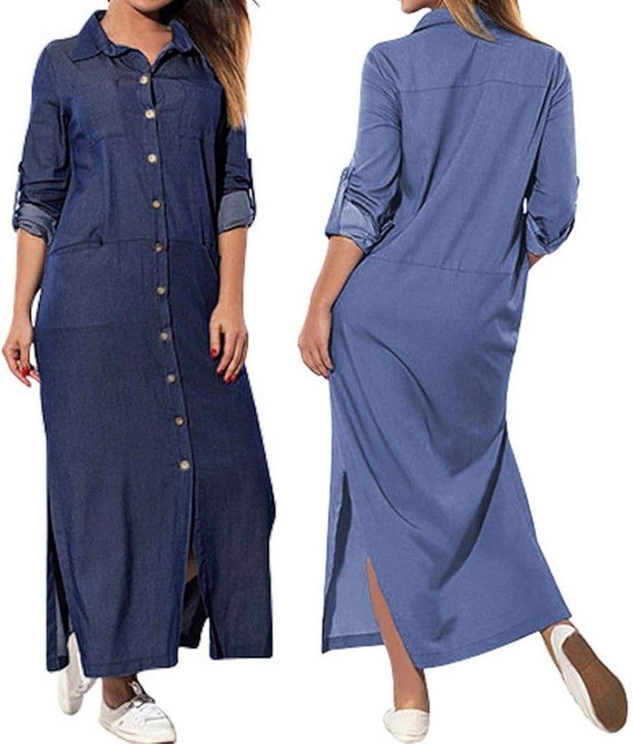 denim maxi dress amazon