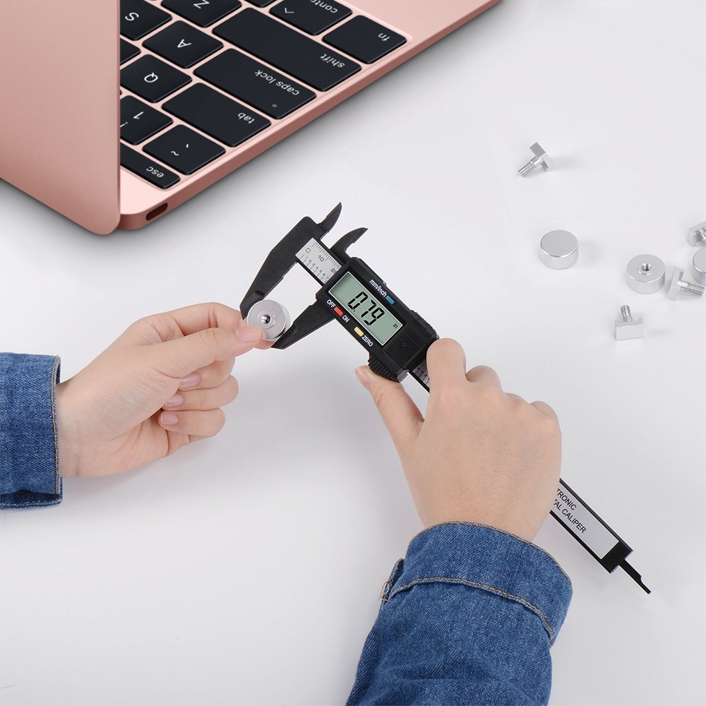 LONENESSL Digital Caliper, Electronic Digital Caliper, 6 Inch with LCD Screen, Durable Accurate Vernier Caliper Tool，Inch/Fractions/Millimeter Conversion