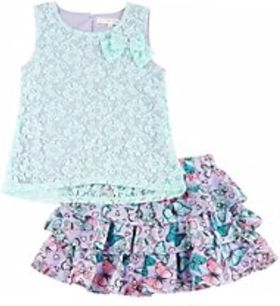 Download Amazon.com: Self Esteem Little Girls' Lace Layered Top ...