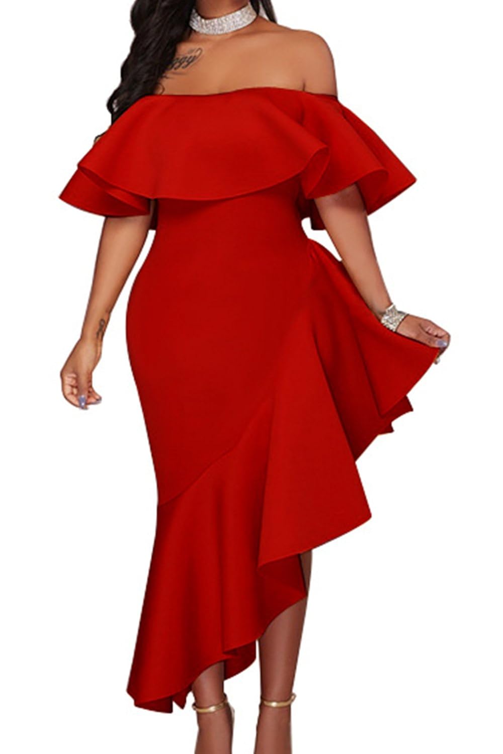 red bodycon dress homecoming