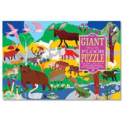 eeBoo Woodland Animals Floor Puzzle, 48 pieces