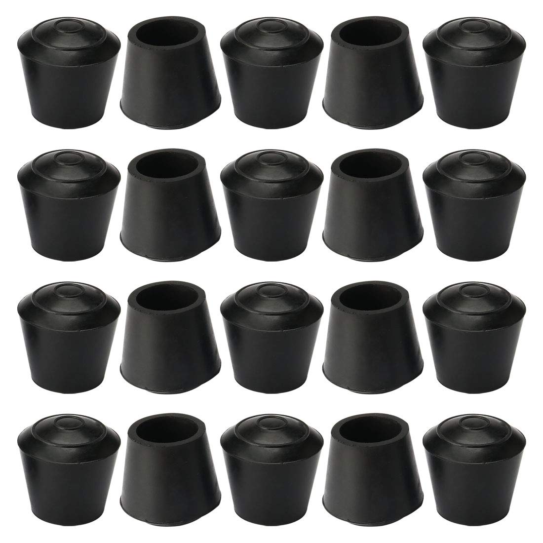 sourcing map 20pcs Chair Leg Tips Caps 16mm 5/8 Inch Anti Slip Rubber Furniture Table Feet Cover Floor Protector Reduce Noise Prevent Scratches