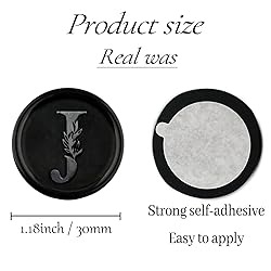25Pcs Black Wax Seal Stickers Handmade Vintage