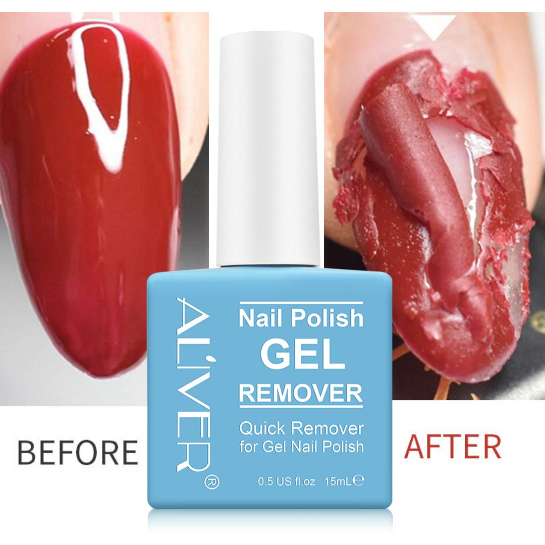 Magic Nail Polish Remover (2 Pack) - Remove Gel Nail Polish Within 2-3 Minutes - Quick & Easy Polish Remover - No Need For Foil, Soaking Or Wrapping, 0.5 Fl Oz : Beauty