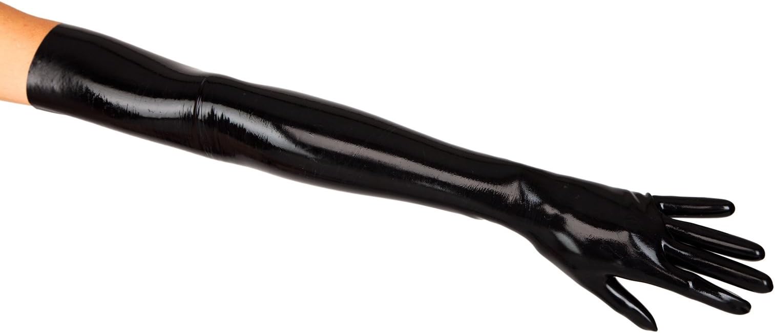 Premium THIN Latex Long Gloves (Opera Length) Fetish - Black (Large)
