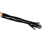 Premium THIN Latex Long Gloves (Opera Length) Fetish - Black (Medium)