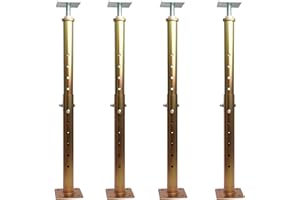 OPERMAXER 4 PCS Basement Floor Jack 19"- 36"(1'7"-3’), Adjustable Floor Joist Jack House Jack Post, 4400 lbs Height Capacity(Each), Telescoping Jack for Temporary Support for Leveling,Galvanized