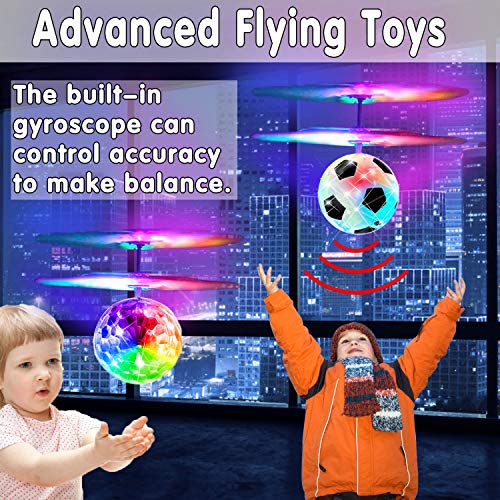 image for iGeeKid 3 Pack Kids Flying Ball RC Toys, Hand Operated Mini Drones wit